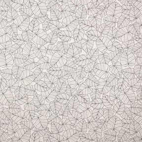 Decostof Half panama Fijne bladeren – natuur/zwart, 