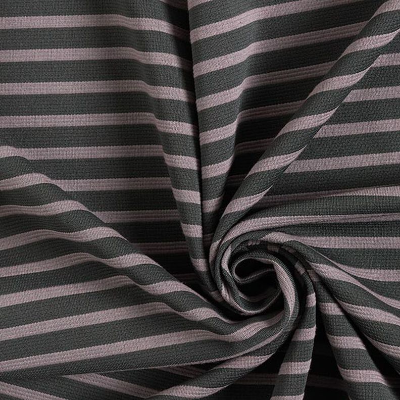Jacquard jersey strepen – mauvegrijs/anthraciet, image number 3