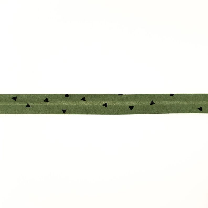 Biasband Driehoeken [20 mm] – olijf/zwart,  image number 1