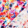 Viscosestof kleurrijke aquarel bloemen digitale print – intens roze/blauwlila,  thumbnail number 4