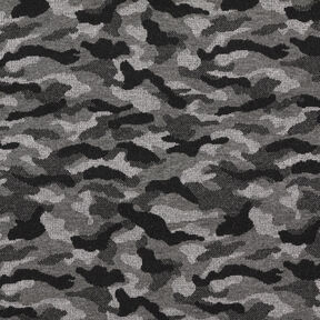 Gebreide jacquard camouflage metallic – zwart/zilver metallic, 