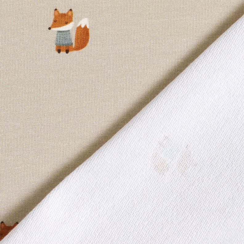 GOTS French Terry sommersweat Vos met trui Digitaal printen – amandel,  image number 4