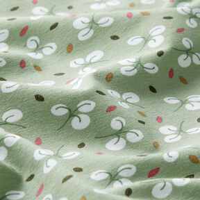 Katoenjersey Takken en stippen – riet, 