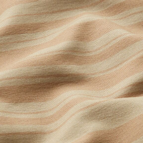 French terry onregelmatige strepen – reekalf/donkerbeige,  French terry onregelmatige strepen – reekalf/donkerbeige,