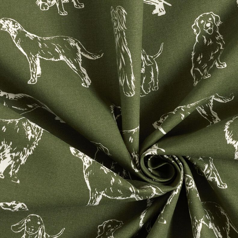 Decostof Canvas Honden – donkergrenen/creme,  image number 3