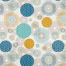 Decostof half panama Cirkels – blauw,  thumbnail number 1
