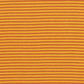 Boordstof rondgebreid smalle ringen – terracotta/geel, 