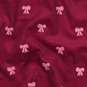 Babyrib geborduurde strikken | Poppy Fabrics – karmijnrood, 