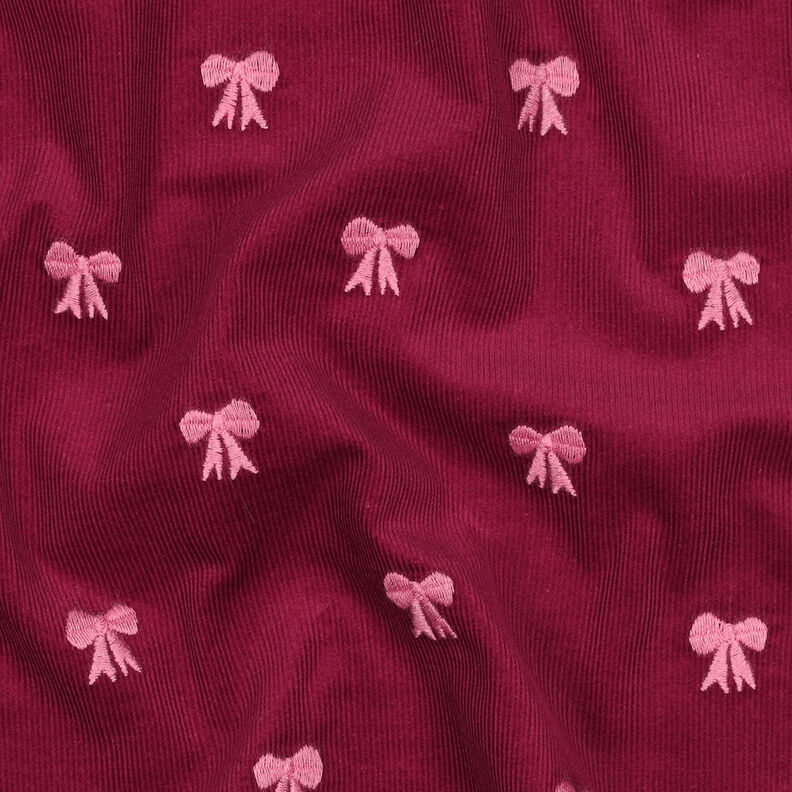 Babyrib geborduurde strikken | Poppy Fabrics – karmijnrood,  image number 2
