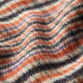 Wolmix dubbelgeweven ruiten – terracotta/lila, 