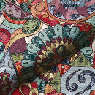 Decostof Gobelin bloemenmandala – zwart, 
