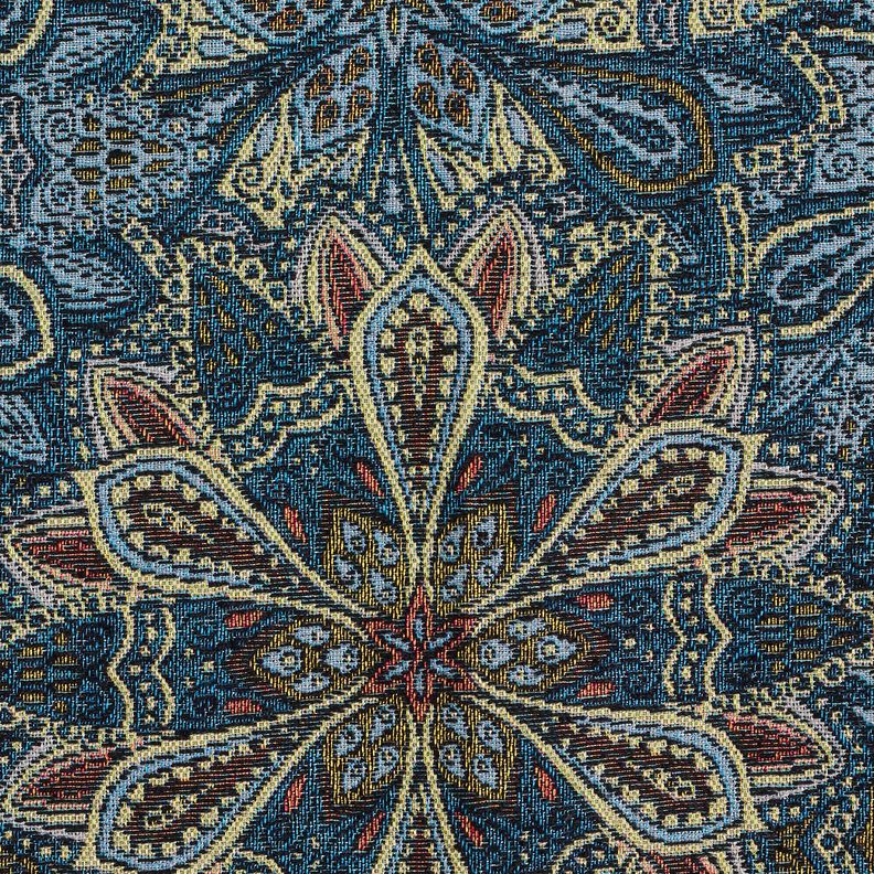 Decostof Gobelin Mandala bloemen – zwart/blauw,  image number 6