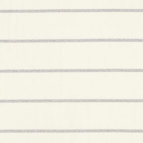 Jersey brede glitterstrepen – wit/zilver metallic, 