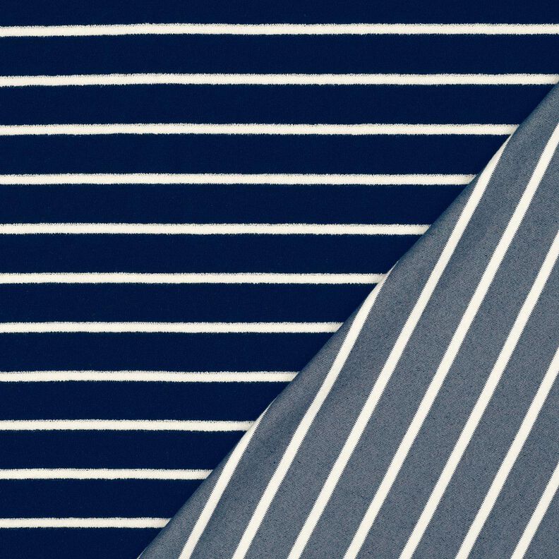 Badstof jersey Strepen – nachtblauw/ivoor,  image number 4