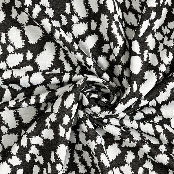 Jacquardjersey stippenpatroon – zwart/wit, image number 3