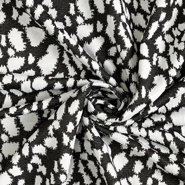 Jacquardjersey stippenpatroon – zwart/wit,  image number 3