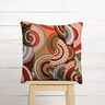 Decostof Gobelin abstracte halve cirkels – terracotta/groen,  thumbnail number 7