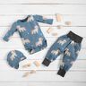 Katoenjersey lieve glittereenhoorns – blauwgrijs,  thumbnail number 6
