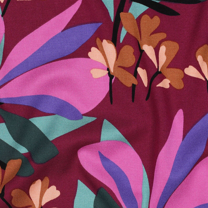 Viscosestof stretch Spring Garden | Nerida Hansen – kaasjeskruid/blauwe spar,  image number 2