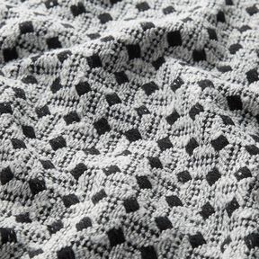 Mantelstof ruitjes &ndash; wit/zwart, 