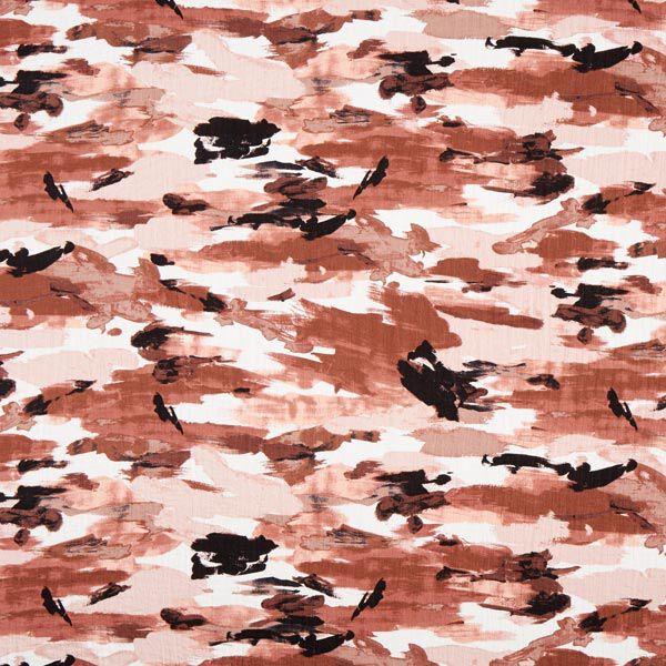 Jurk- en blousestof penseelstreken – terracotta, image number 1