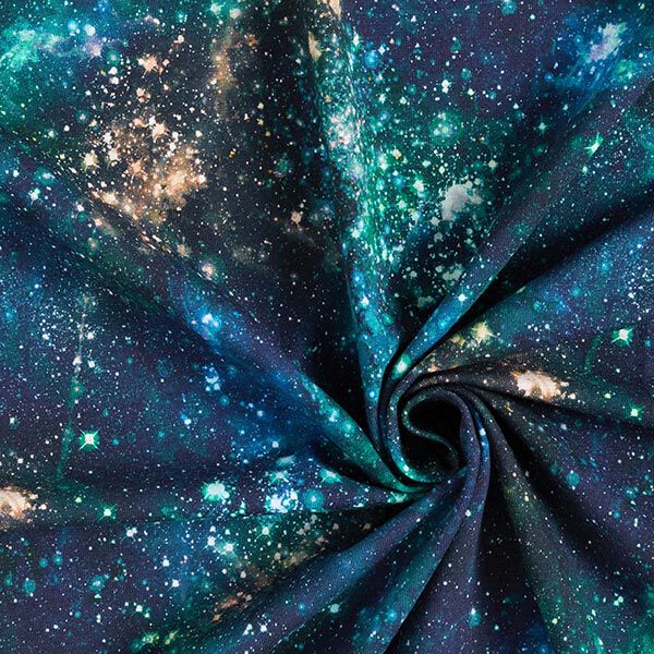 Katoenjersey Universum Digitaal printen – marineblauw, image number 3