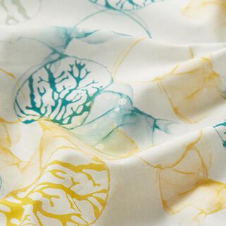 GOTS batist koralen | Tula – ecru/pastelgroen, 