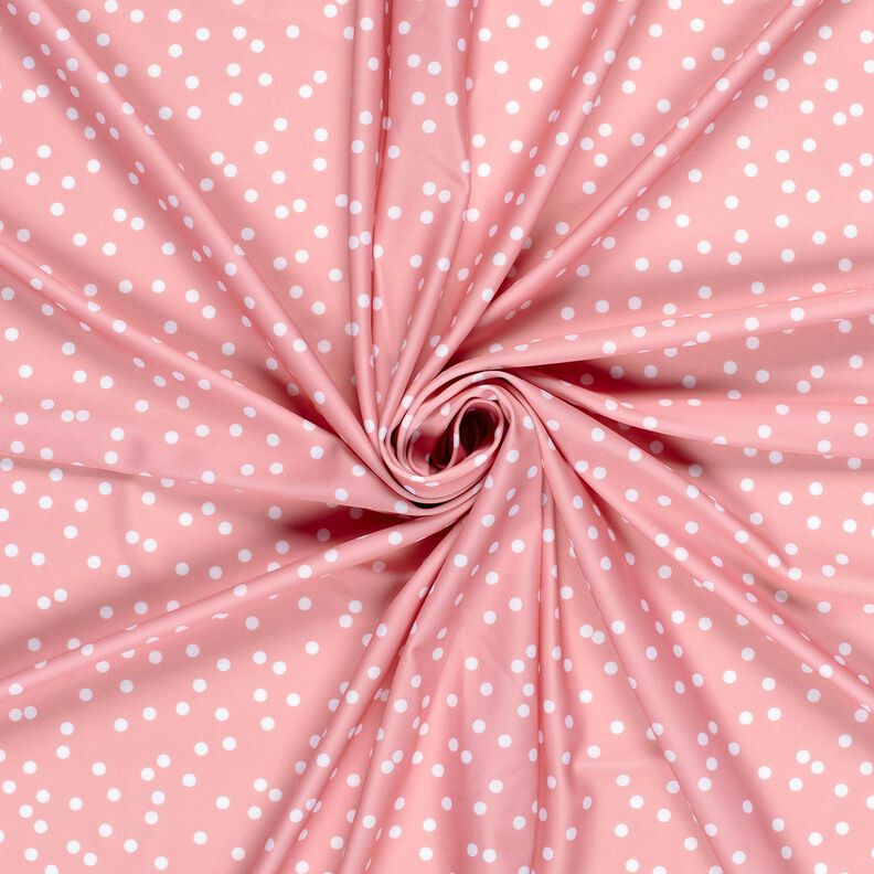Badpakstof UPF50 Kleine stippen – roze/wit,  image number 3