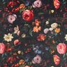 Decoratiefluweel romantische bloemen – anthraciet/roos,  thumbnail number 1