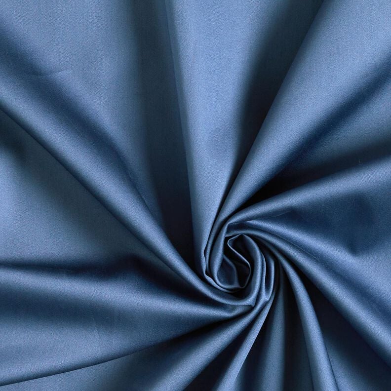 Katoensatijn Effen – jeansblauw,  image number 1