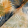 Katoenen stof Cretonne Palmbladeren – lichtbeige/blauw,  thumbnail number 3