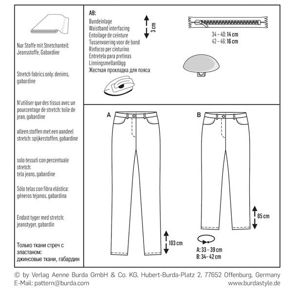 broek / jeans / 3/4-broek, Burda 6534,  image number 7