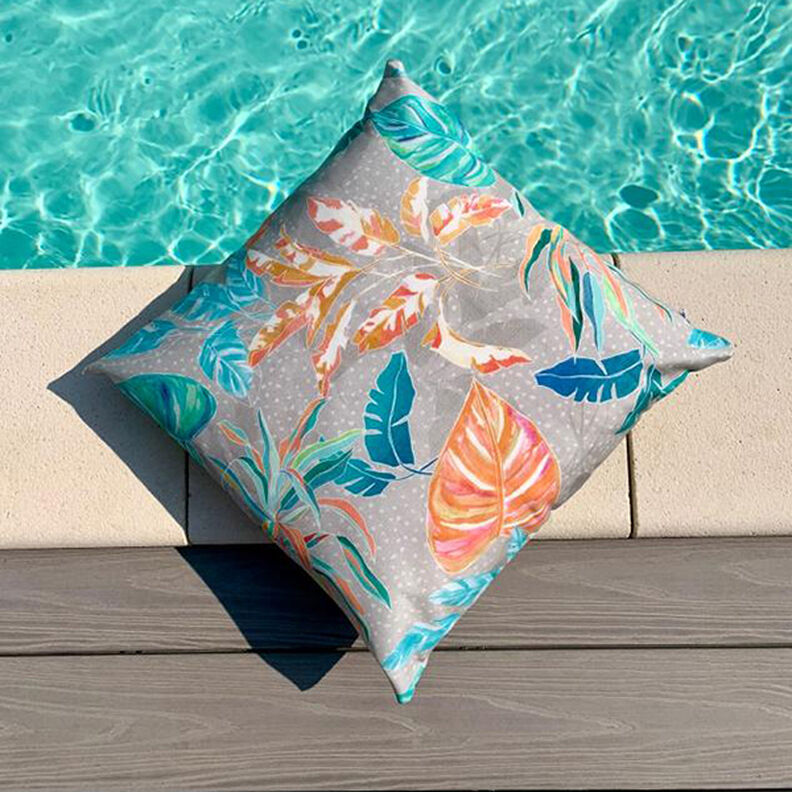 Outdoorstof Canvas tropische bladeren – koraal, image number 6