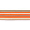 Tassenband neon [ 40 mm ] – neon oranje/beige,  thumbnail number 3
