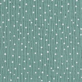 Mousseline/dubbel gehaakte stoffen Stippen – riet/wit, 