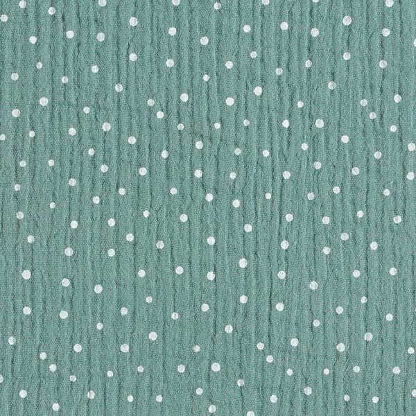 Mousseline/dubbel gehaakte stoffen Stippen – riet/wit,  image number 1