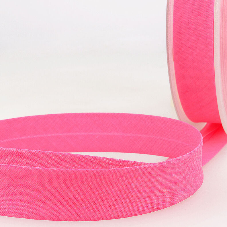 Biasband Polycotton [20 mm] – neon pink,  image number 1
