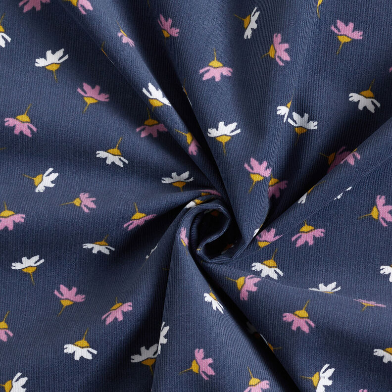 Babyrib kleine bloempjes – marineblauw,  image number 3