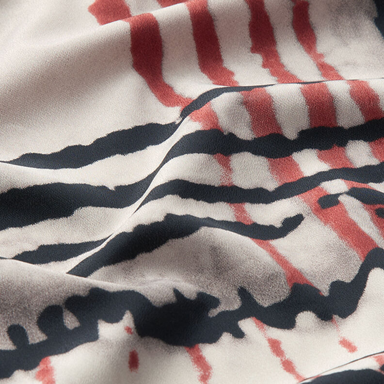 Blousestof vage ruit – parelgrijs,  image number 2