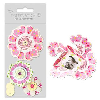 Pop-up knutselset Flower Power  – roze, 