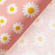 Decostof Half panama Kleine paardenbloemetjes – zalm/wit,  thumbnail number 4