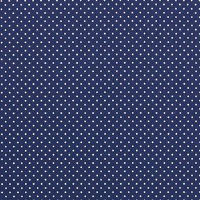 Katoenpopeline Kleine stippen – marineblauw/wit, 