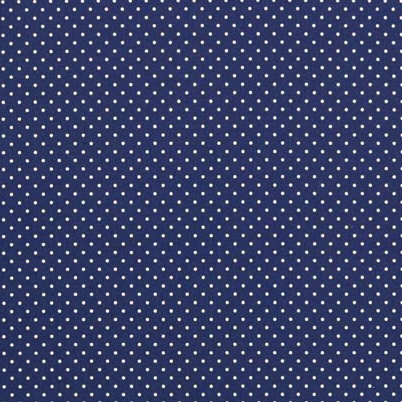 Katoenpopeline Kleine stippen – marineblauw/wit,  image number 1