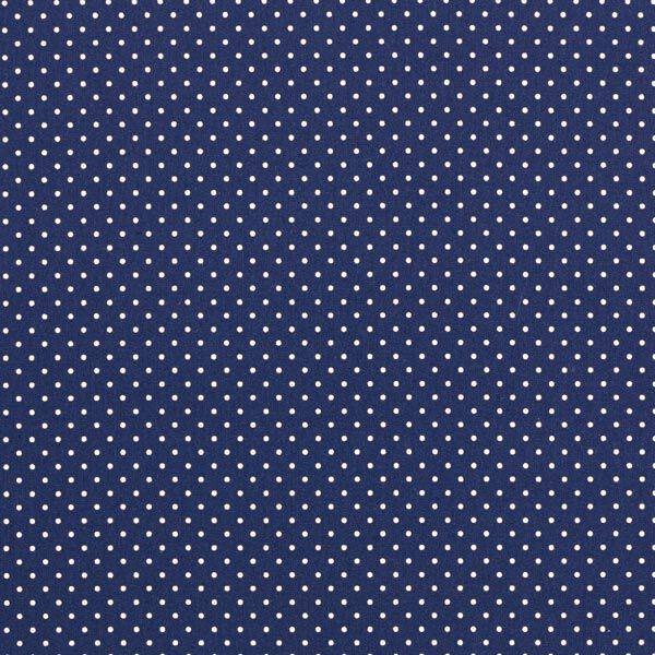 Katoenpopeline Kleine stippen – marineblauw/wit,  image number 1