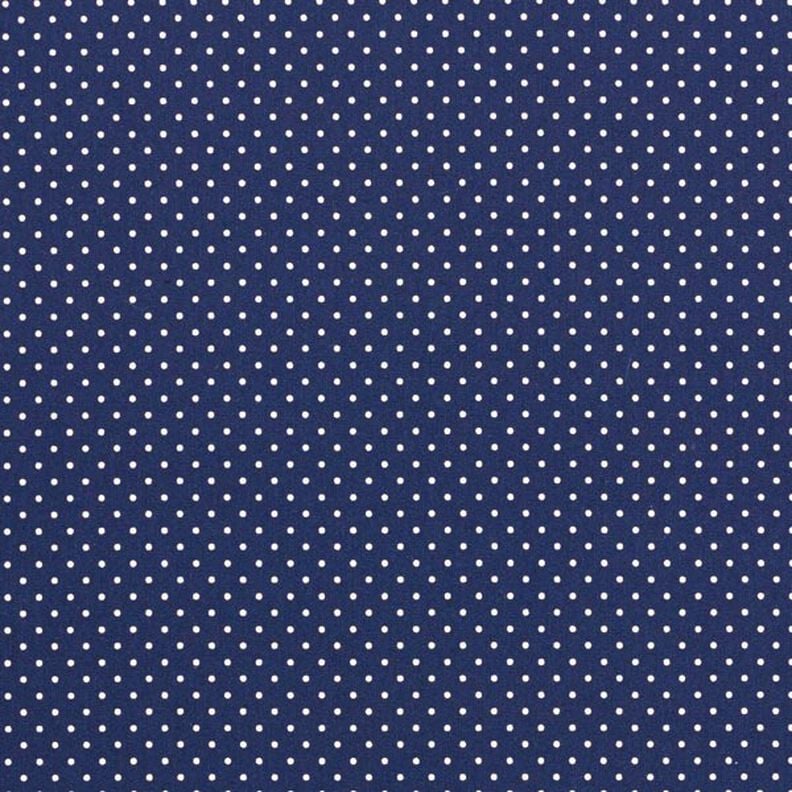 Katoenpopeline Kleine stippen – marineblauw/wit,  image number 1