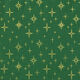Katoenen stof Popeline fonkelende sterren – groen/goud,  thumbnail number 1