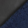 B-waren Imitatieleer met imitatiebont effen – zwart/marineblauw,  thumbnail number 1