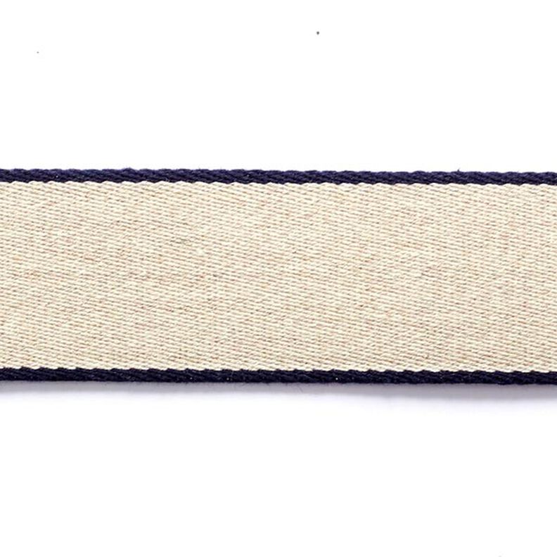 Riemband [ 3,5 cm ] – marineblauw/beige,  image number 1