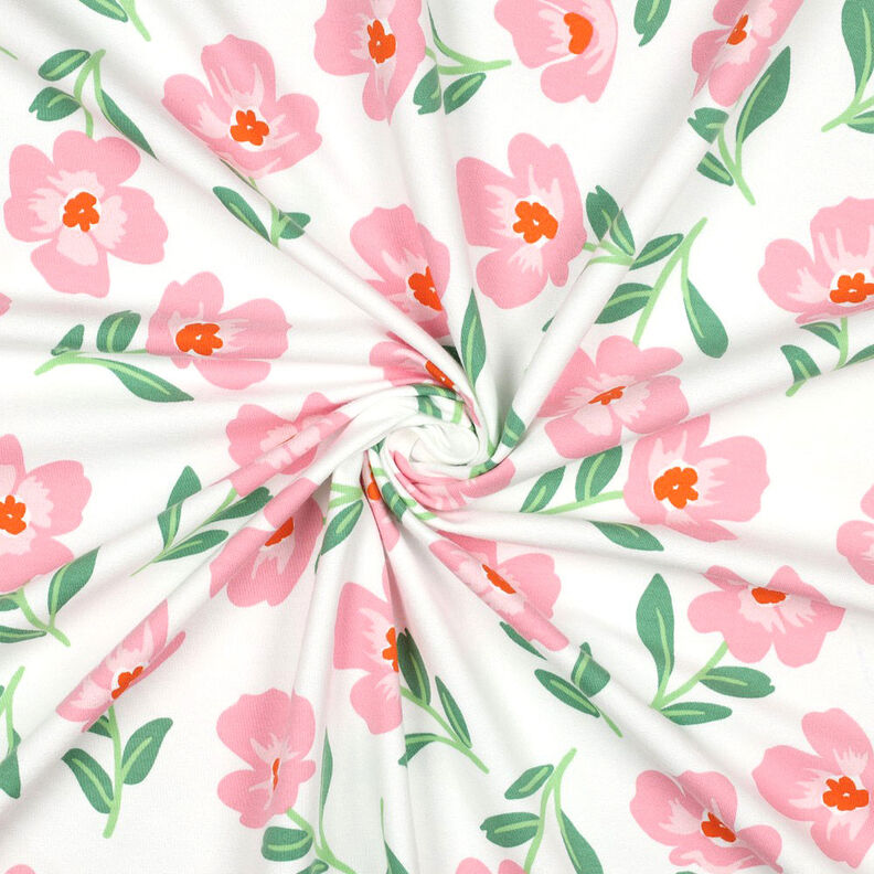 Sweatshirt geruwd Bloemen | by Poppy – ivoor/roze,  image number 3