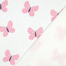 Sweatshirt geruwd Grote vlinders | Poppy Fabrics – ivoor/roze,  thumbnail number 4